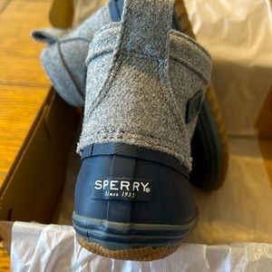 NWT! Sperry Toddler Boy Size 10M Bowline Duck-boot Gray/Navy